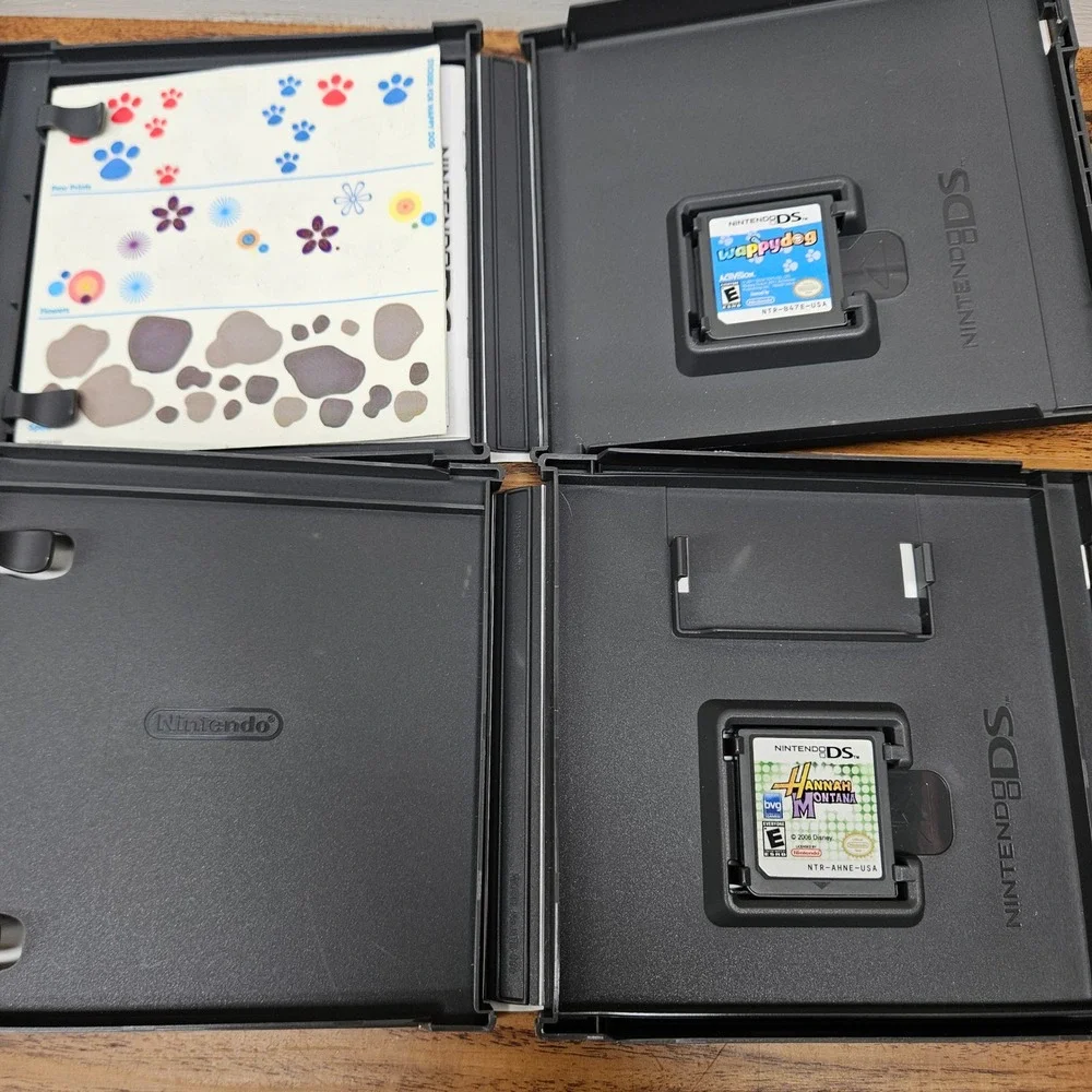 Nintendo DS Game Lot 6 Games Yoshi Carrying Case Brave Star Wars Hannah Montana